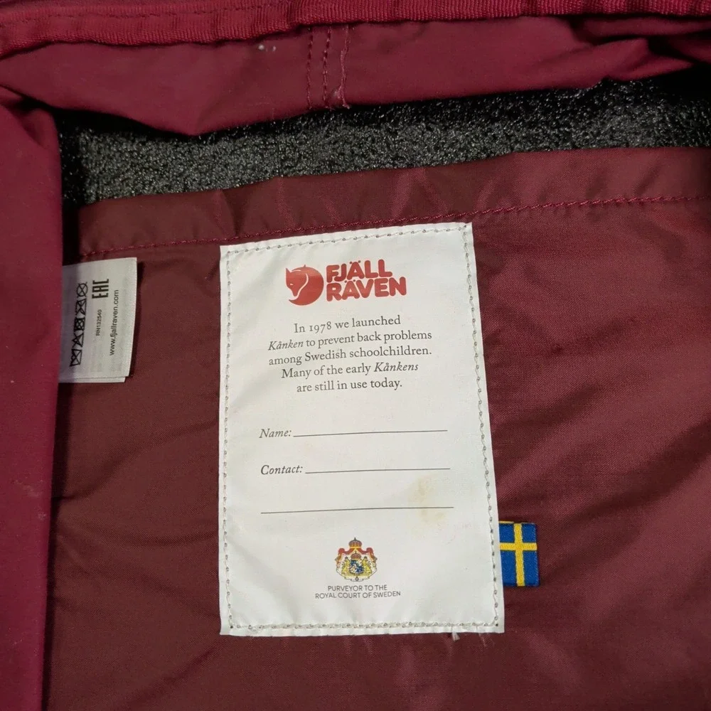 Fjallraven Kanken Backpack Original Red Bag